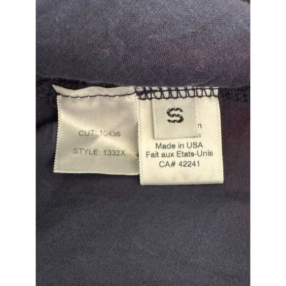 Stark X Top Womens Small Blue Ruffle Strapless Tube 100% Cotton Elastic Beach - Picture 5 of 7